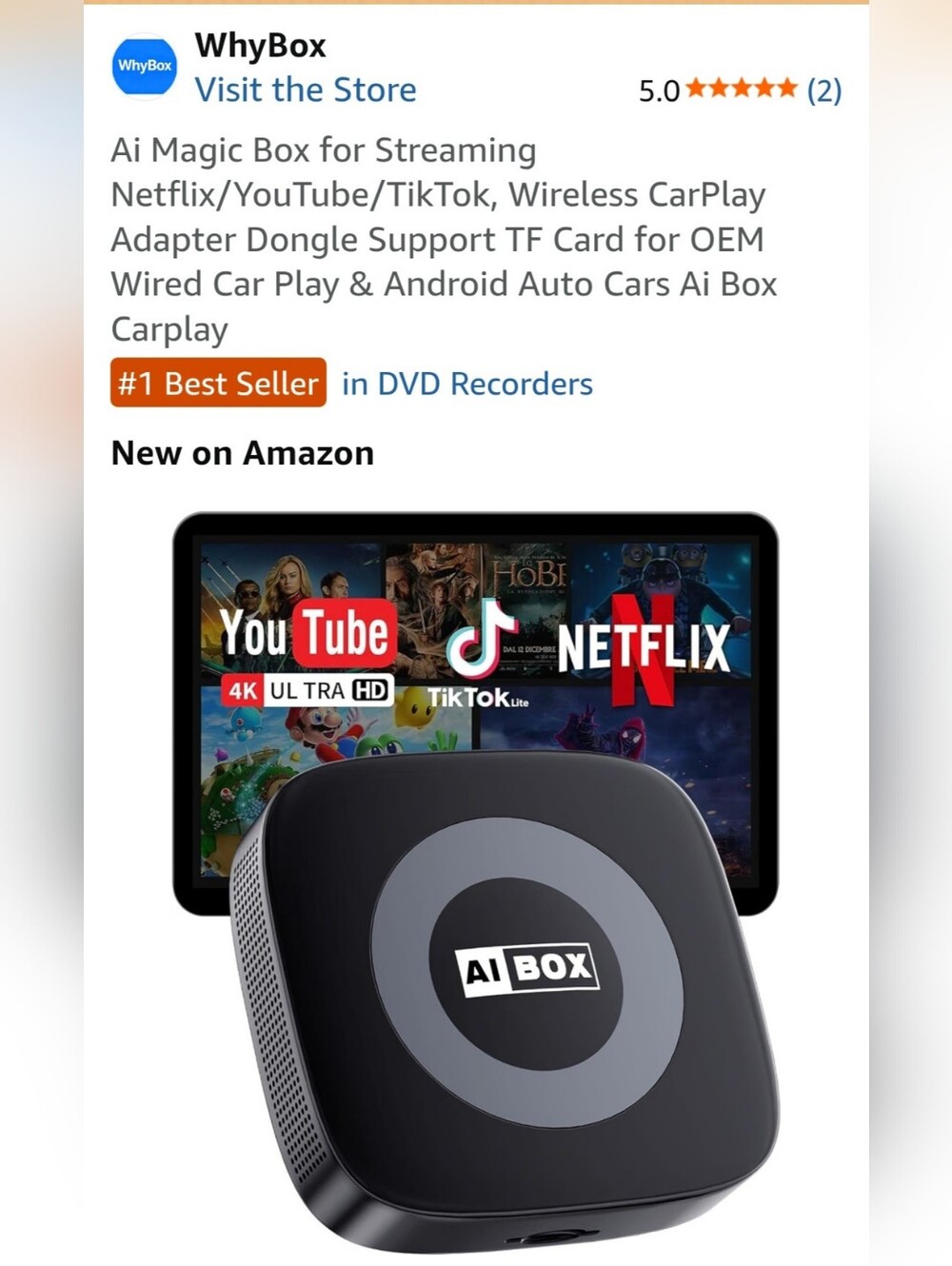 AI Box Streaming Adapter - Black